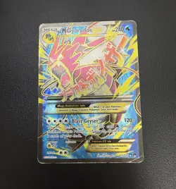 M Gyarados EX (Full Art) 115/122 Breakpoint Holo Rare Mega XY Card Damaged - Image 5