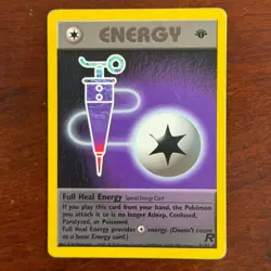 1st Edition Full Heal Energy 81/82 Uncommon Team Rocket Pokemon Card - Image 1