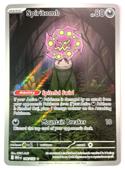 Pokemon Spiritomb 148/132 Me01: Mega Evolution Holo Illustration Rare IR Card - Image 1