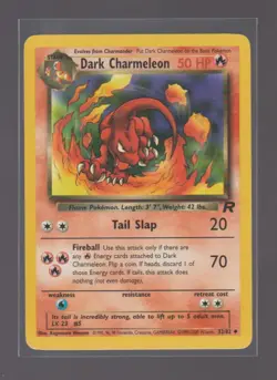 DARK CHARMELEON 32/82 UNCOMMON TEAM ROCKET POKEMON UNLIMITED LIGHTLY PLAYED - Image 1