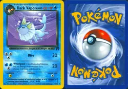 DARK VAPOREON 45/82 UNCOMMON TEAM ROCKET POKEMON UNLIMITED MP - Image 3