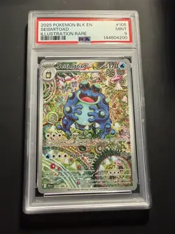 2025 POKEMON BLK EN-BLACK BOLT ILLUSTRATION RARE #105 SEISMITOAD PSA 9 - Image 1