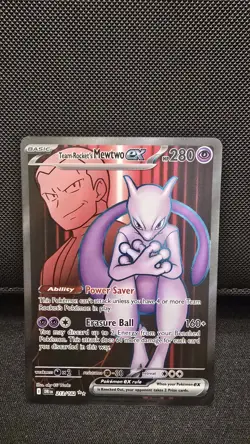 2025 Pokemon Team Rocket’s Mewtwo ex 213/182 Destined Rivals NM - Image 1