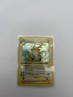 Pokemon TCG Raichu 14/102 1st Edition Base Set Shadowless MP - Image 2