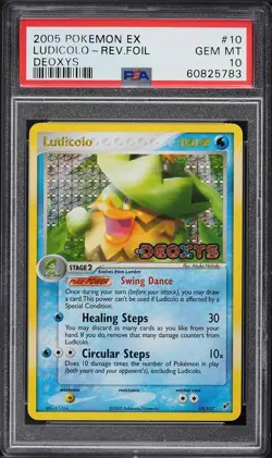 Pokemon Ludicolo EX Deoxys Reverse Holo Rare #10 PSA 10 Gem Mint Pop 10 - Image 1