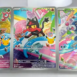 Pokemon First Partner Illustration Collection | Gen 7 Starters | Set Of 3 NM - Image 4
