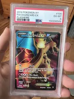 2014 Pokemon XY Flashfire Full Art Charizard EX 100/106 #100 PSA 6 - Image 1
