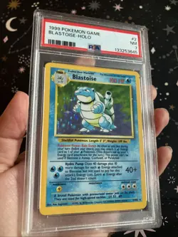 1999 Pokemon Game Blastoise-Holo #2 NM PSA 7 - Image 3
