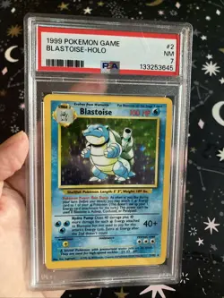 1999 Pokemon Game Blastoise-Holo #2 NM PSA 7 - Image 4