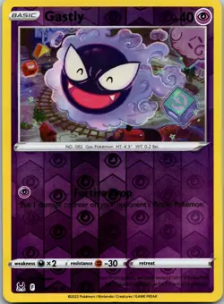 Gastly 064/196 - SWSH11: Lost Origin Pokemon NM Reverse Holo - Image 1
