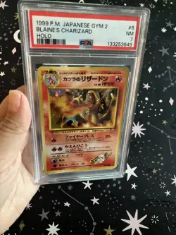 PSA 7 Blaine's Charizard Holo - 1999 Japanese Gym 2 Pokemon - Image 5