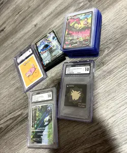 Pokemon Lot - CGC 10 Clefairy 24K + CGC 10 151 JP Psyduck / AR/IR/EX - No Bulk - Image 1
