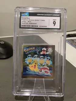 Group Shot #14 - 1999 Pokemon Artbox Stickers Series 1 Rare Gold - NM - Image 1