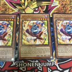 Yugioh - Toon Masked Sorcerer LCYW-EN110 - Yugi's World VLP/NM X3 - PLAYSET - Image 3