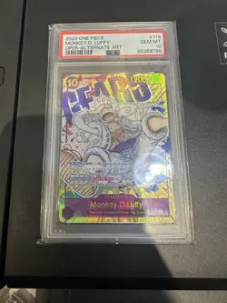 OFFERS!! 2023 One Piece Monkey D. Luffy Alt Art OP05-119 SEC Gear 5 PSA 10 Eng - Image 1