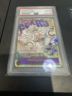 OFFERS!! 2023 One Piece Monkey D. Luffy Alt Art OP05-119 SEC Gear 5 PSA 10 Eng - Image 2
