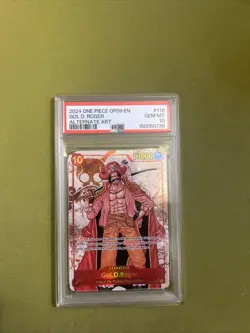 PSA 10 Gem Mint Gol D. Roger One Piece Op09 #118 Alternate Art Sec Foil English - Image 1