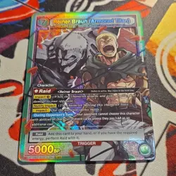 Union Arena Attack on Titan Reiner Braun Armored Titan SR Holo Card UE10BT/AOT-… - Image 1