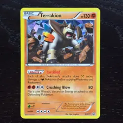 Terrakion BW71 Pokemon Black & White Black Star Promo Holo Card MP - Image 1