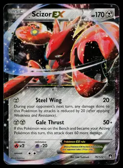 Pokemon Card BREAKpoint Scizor EX 76/122 Rare EX Holo - Image 1