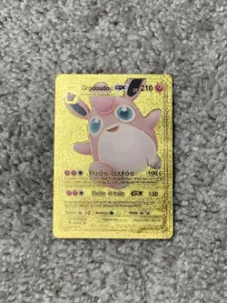 Wigglytuff GX HP210 Rare French Gold Accent Foil Fan Art Cards - Image 1