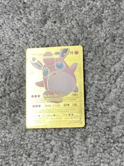 Wigglytuff GX HP210 Rare French Gold Accent Foil Fan Art Cards - Image 2