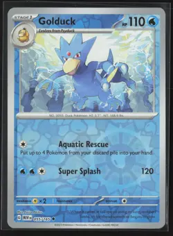 Golduck Uncommon SV: Scarlet & Violet 151 055/165 NM Pokemon Card Reverse Holo - Image 1