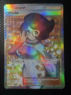 Pokemon Wicke Ultra Rare Trainer Full Art Holo Card 147/147 Sm-Burning Shadows - Image 1