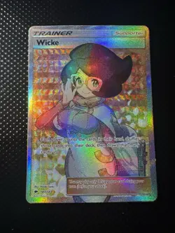 Pokemon Wicke Ultra Rare Trainer Full Art Holo Card 147/147 Sm-Burning Shadows - Image 2