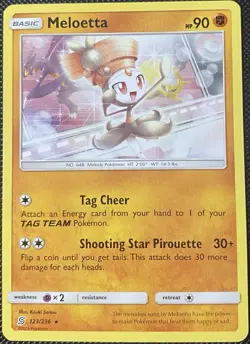 Meloetta 123/236 Sm-Unified Minds Regular - Pokemon Card - Image 1