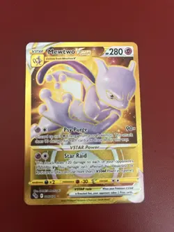 Pokemon Mewtwo VSTAR & V Foil Promo Card Lot - 3 Cards, English, 2022 - Image 1