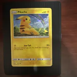 Pokemon Pikachu Shining Legends Cracked Ice Holo 28/73 HP60 Card 2017 - Image 1