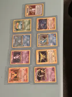 vintage base set pokemon cards lot 1999 - Image 1