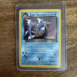 NM+ Pokemon Team Rocket Dark Gyarados Holo Rare 8/82 English 1999 TCG Card - Image 1