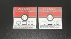 24k Gold Plated Pokemon Sticker Card Lot 2 Gyarados Magikarp Poping Candy - Image 2