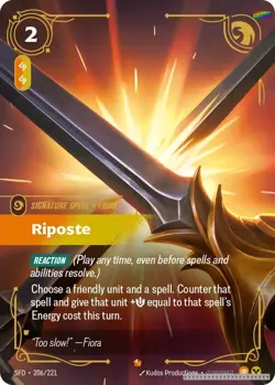 Riposte [SFD - 206/221] - NM [Foil] TCG Riftbound - Image 1