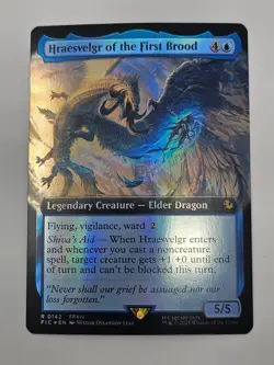 MTG: Final Fantasy - Hraesvelgr of the First Brood )Extended Art Foil) - Image 1