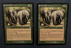 MTG 2X TIME SPIRAL CALL OF THE HERD MAGIC THE GATHERING TIMESHIFTED GREEN RARE - Image 5