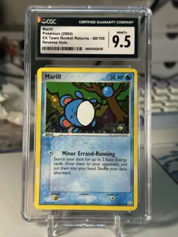 2004 Pokemon Marill EX Team Rocket Returns Reverse Holo #68 CGC 9.5 - Image 1