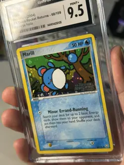2004 Pokemon Marill EX Team Rocket Returns Reverse Holo #68 CGC 9.5 - Image 3