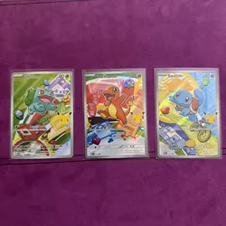 Pokemon First Partner Set: Charmander, Squirtle, and Bulbasaur 37-38-39 - Image 1