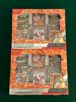 Lot of 2 - Pokemon TCG: Charizard ex Premium Collection Box - 12 Packs + Items - Image 1