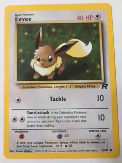 Eevee 55/82 Team Rocket Regular Pokemon Card 2000 - Image 1