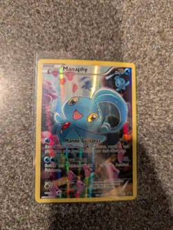 Pokemon TCG Manaphy XY113 Black Star Promo Holo Card Near Mint Condition - Image 1