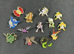 Official Pokemon Enamel Pin Collection of 13 - Mega Rayquaza, Mewtwo, and more! - Image 1