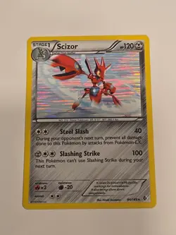 2012 Pokemon Black & White: Boundaries Crossed Scizor 94/149 Line Holo LP - MP - Image 1