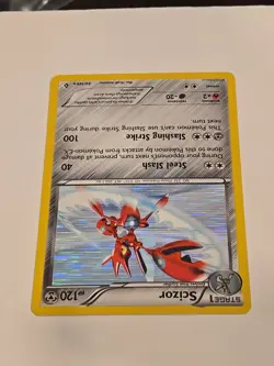 2012 Pokemon Black & White: Boundaries Crossed Scizor 94/149 Line Holo LP - MP - Image 3