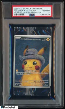 Pokemon Pikachu with Grey Felt hat Van Gogh 085 Graded Sealed Promo PSA 10 - Image 1