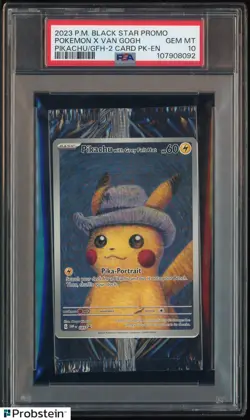 Pokemon Pikachu with Grey Felt hat Van Gogh 085 Graded Sealed Promo PSA 10 - Image 1