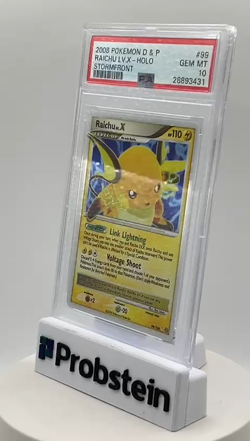 2008 Pokemon D & P Stormfront #99 Raichu LV.X Holo PSA 10 GEM MINT - Image 2